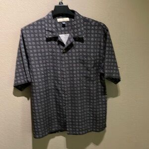 Tommy Bahama Gray Geometric Casual Shirt